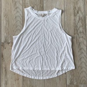 Athleta White Cropped Tank Top